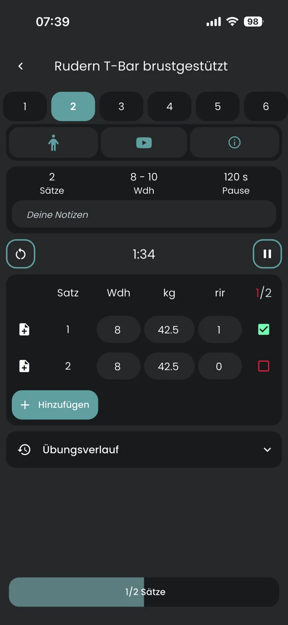 Live Training tracken